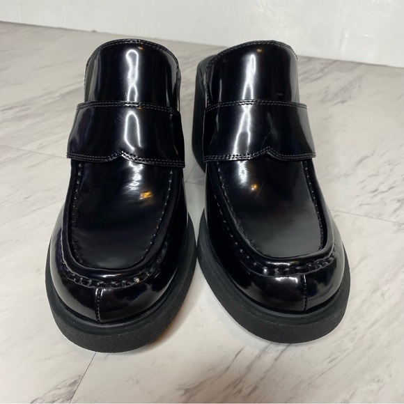 Jeffrey Campbell Kerri Black Patent Leather Heeled Loafer Mule 9 1/2 - Picture 11 of 16